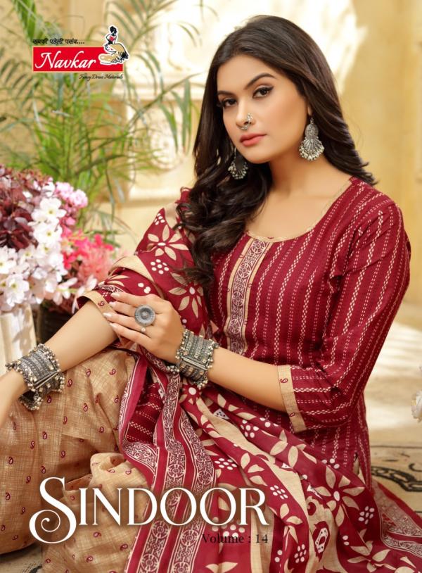 Navkar Sindoor Vol-14 Cotton Print Exclusive Look Readymade Suit